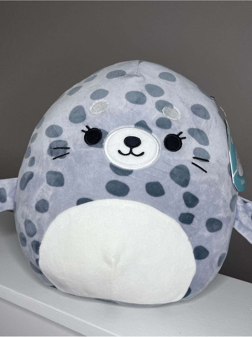 Squishmallows Odille Grey Spotted Seal Plush Toy
